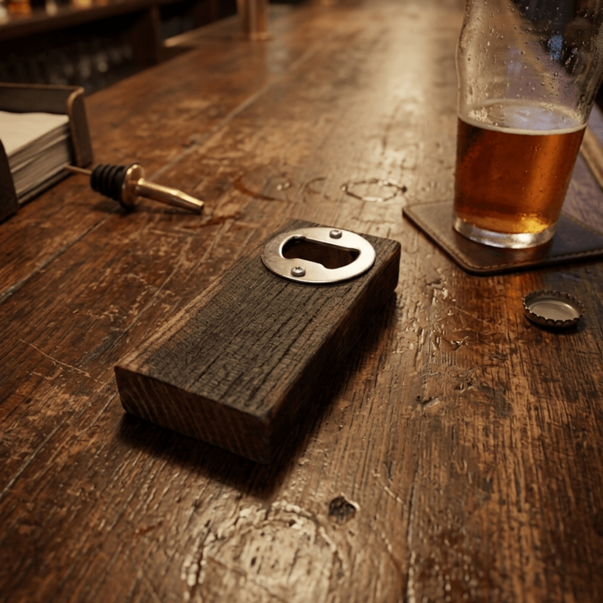 Whisky Barrel Oak Bottle Opener