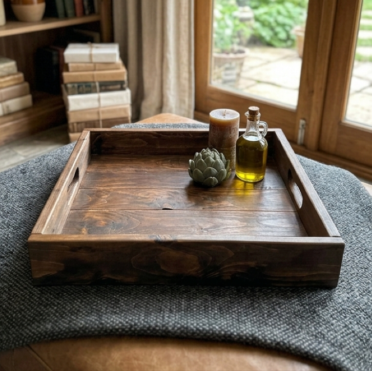 Handcrafted Square Ottoman Tray