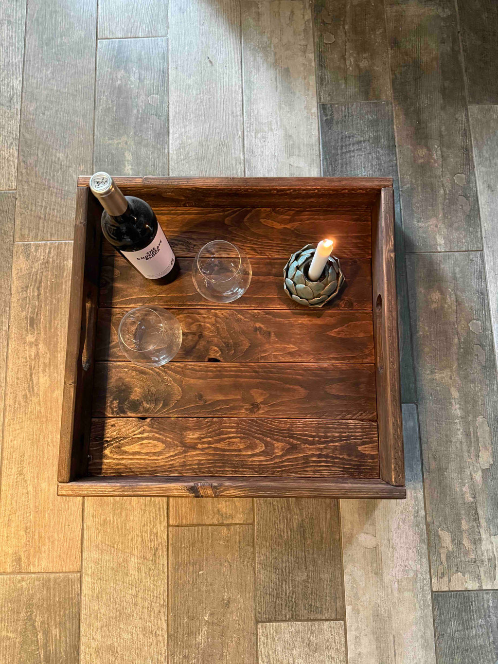 Handcrafted Square Ottoman Tray