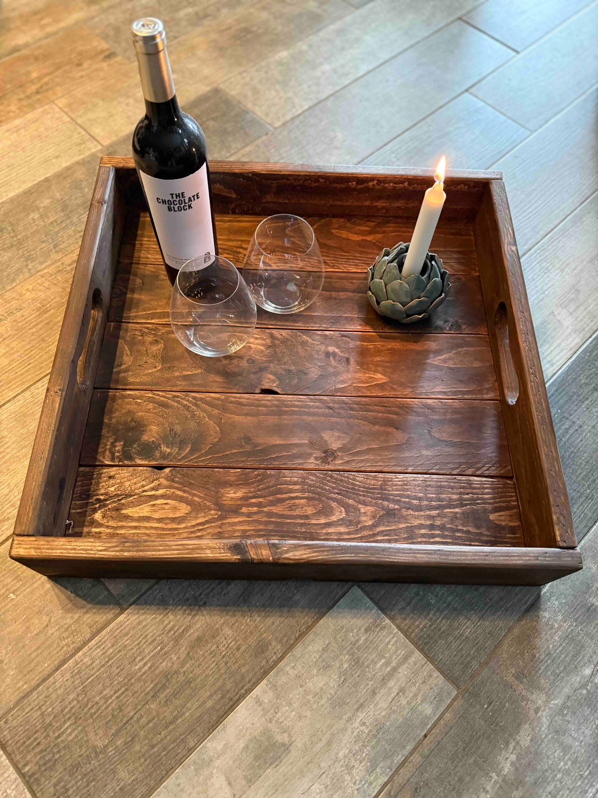 Handcrafted Square Ottoman Tray