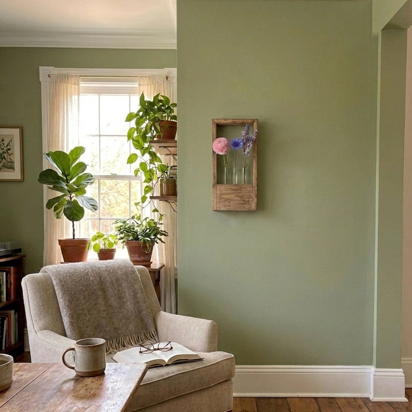 Rustic Wood Propagation Station • Wall Mounted Floral Display Frame