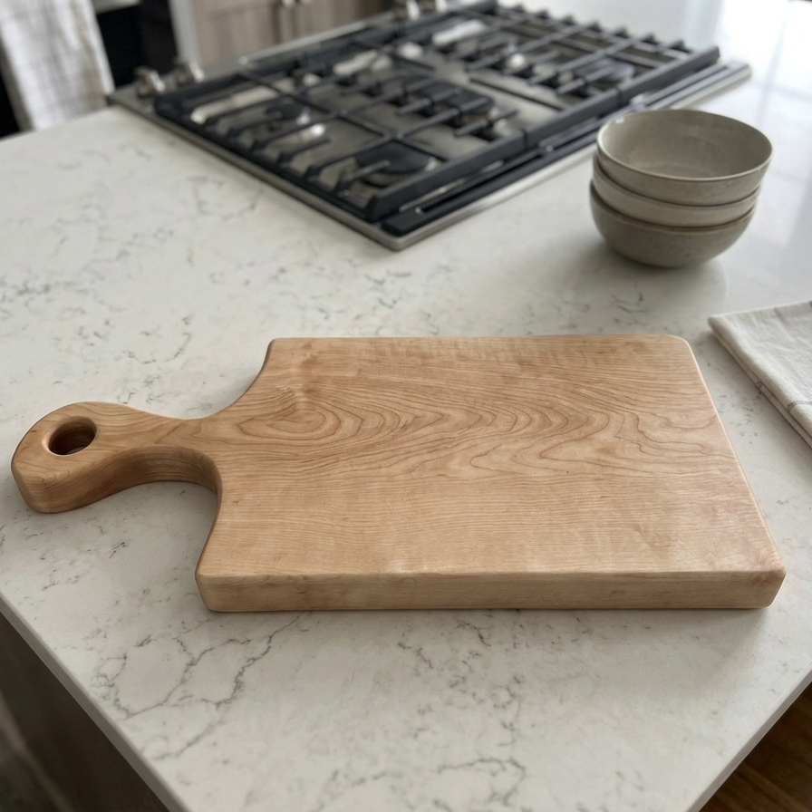 Handcrafted Artisan Solid Maple Cheese Board