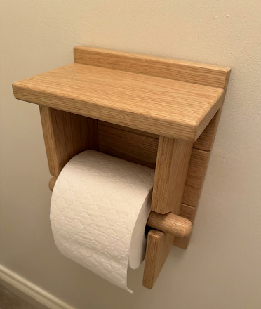 Wooden Toilet Roll Holder