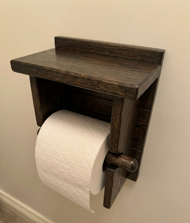 Wooden Toilet Roll Holder