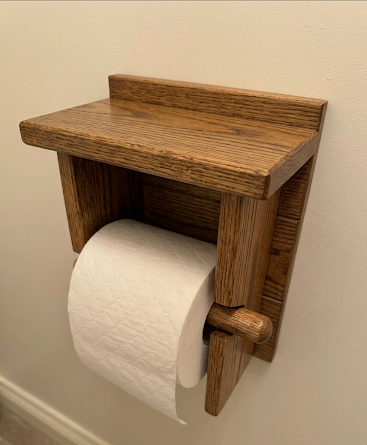 Wooden Toilet Roll Holder