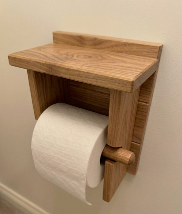 Wooden Toilet Roll Holder