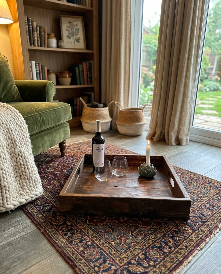 Handcrafted Square Ottoman Tray